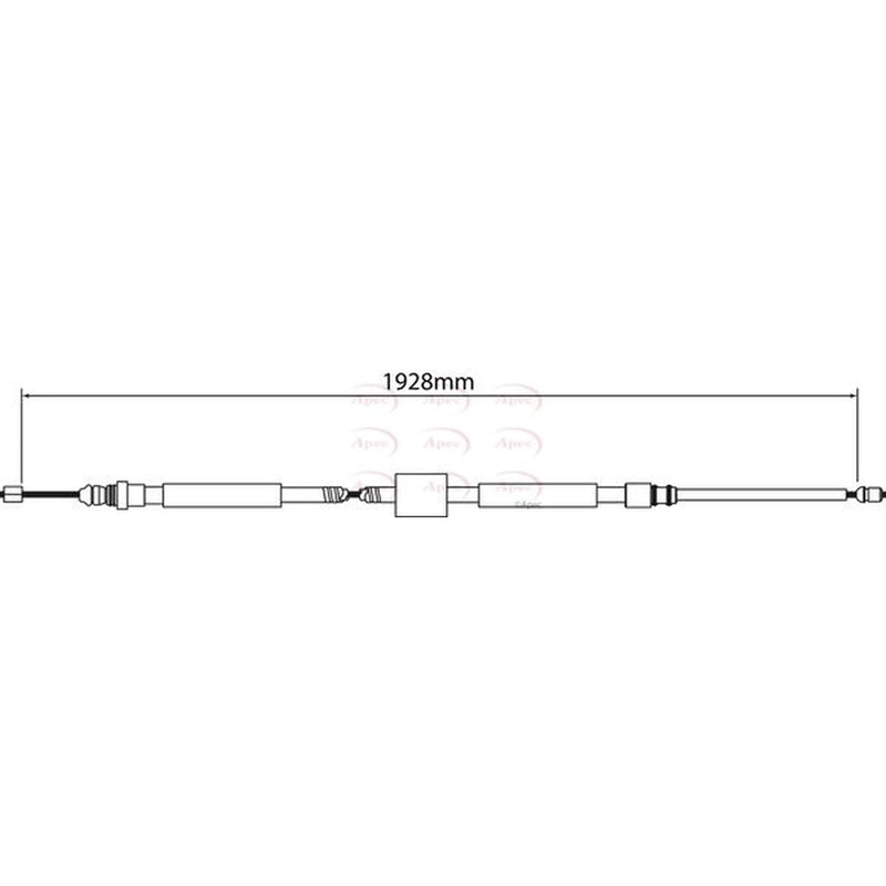 Apec Handbrake Cable Right Rear CAB1381