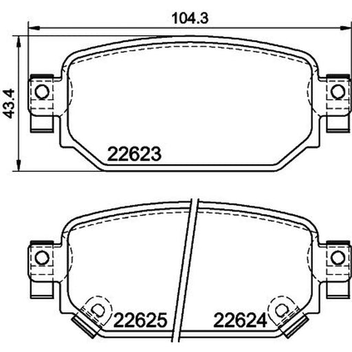 Mintex Rear Brake Pad Set MDB4084