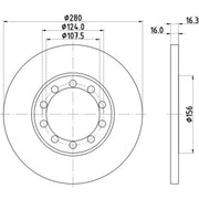 Mintex Lcv Van Kits solid 280mm MVK0019