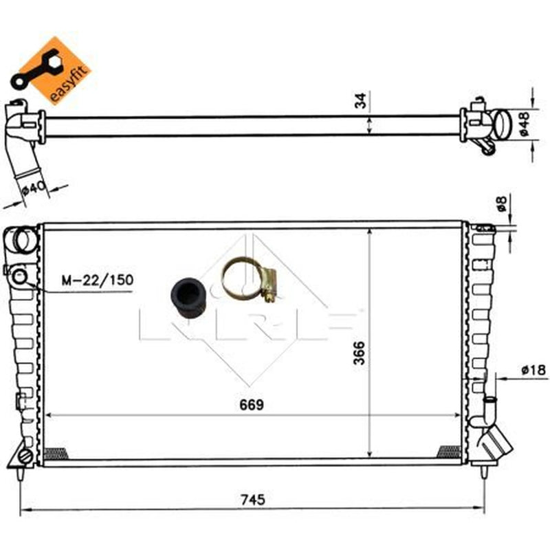 NRF Engine Radiator 509510