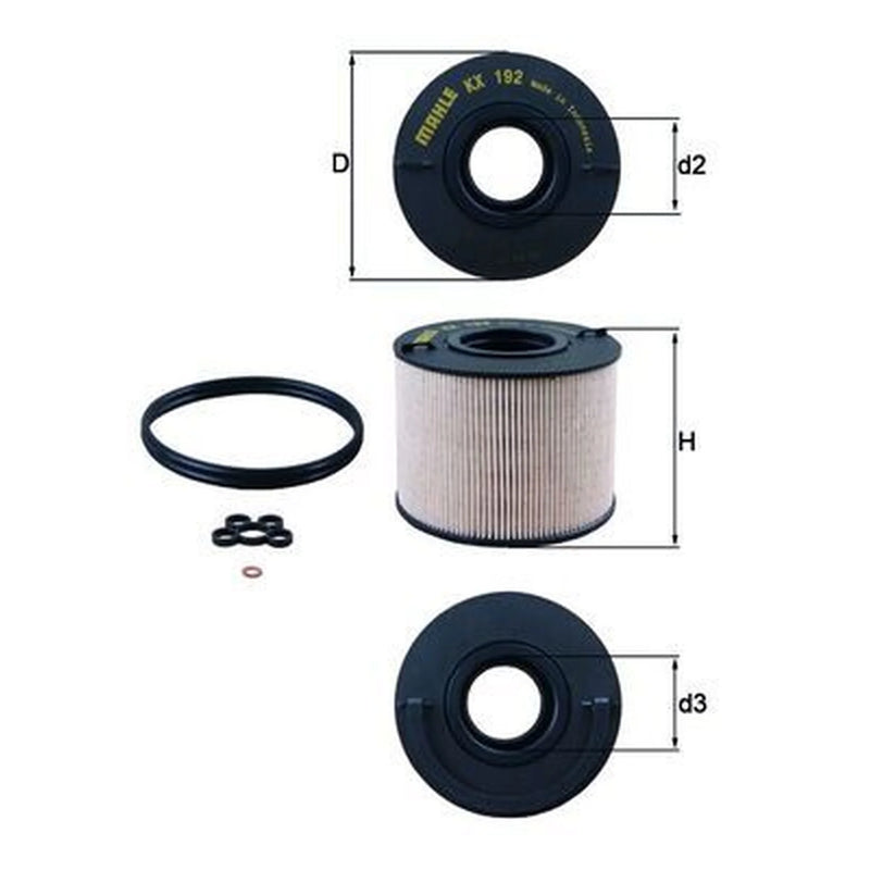 Mahle Fuel Filter Element KX 192D