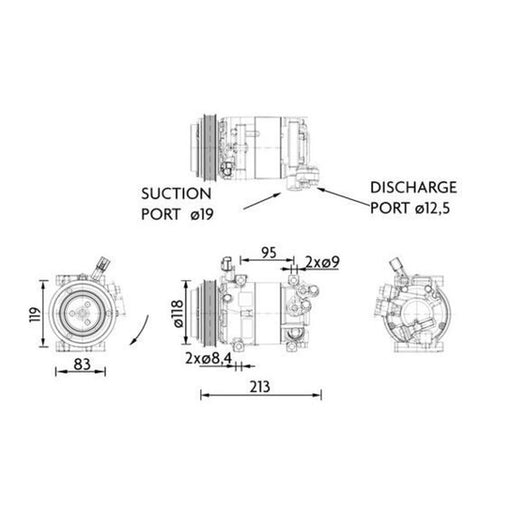 Mahle Air Conditioning Compressor ACP 1468 000P