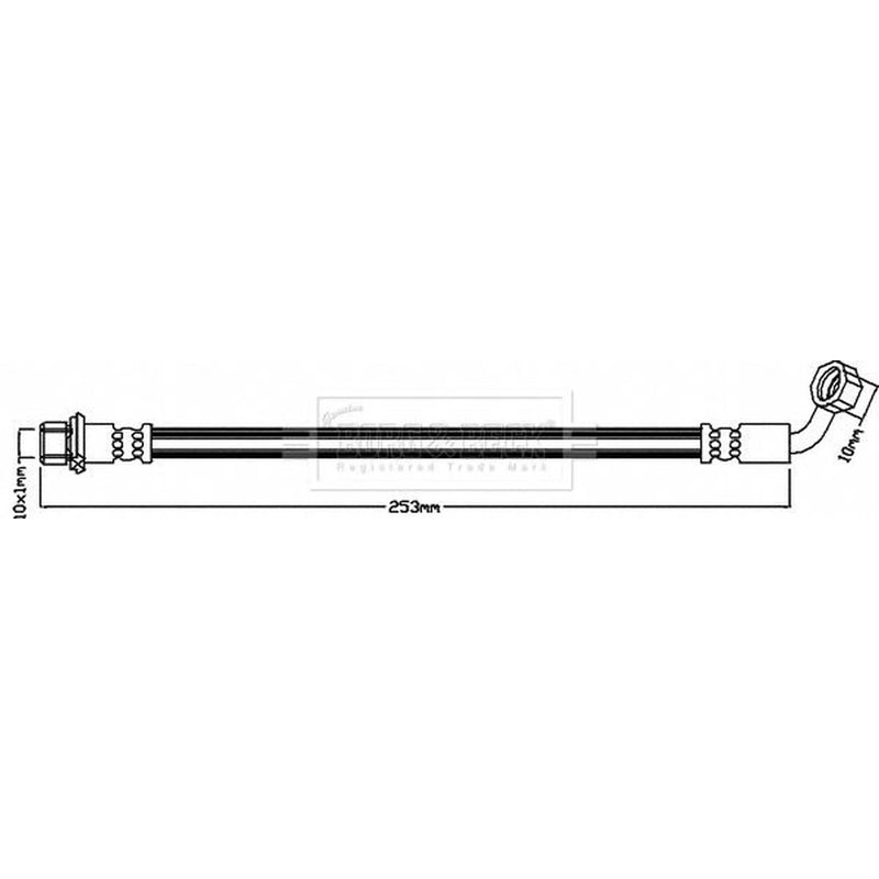 Borg & Beck Brake Hydraulic Hose Line outer BBH8159