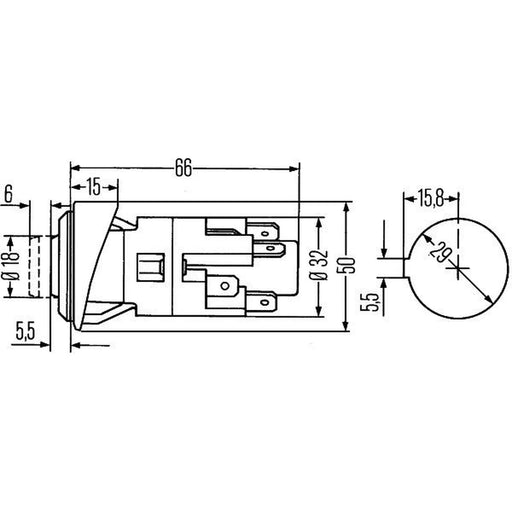 Hella Hazard Warning Light Switch Connectors 6HF 001 579-052