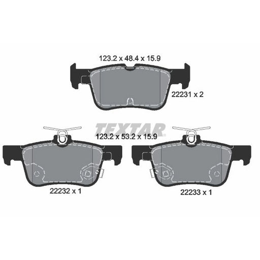 Textar Rear Brake Pad Set 2223101