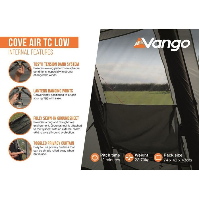 Vango Cove Air TC Low Drive Away Awning (180 - 210cm) Campervan - Vango - Van Life Living