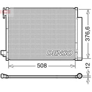 Denso Air Conditioning Condenser fits Dacia Logan II 2012 on 1.2 1.5
