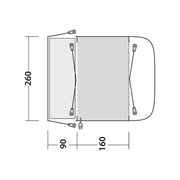 Outwell Waystone 160 Poled Driveaway Campervan Awning - Outwell - Van Life Living