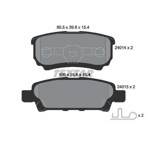 Textar Rear Brake Pad Set 2401401