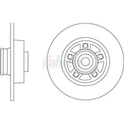 Fahren 2 x Solid Rear Brake Discs FBD6479-x2