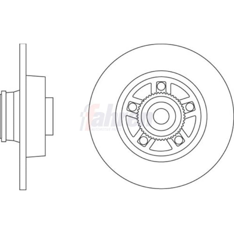 Fahren 2 x Solid Rear Brake Discs FBD6479-x2