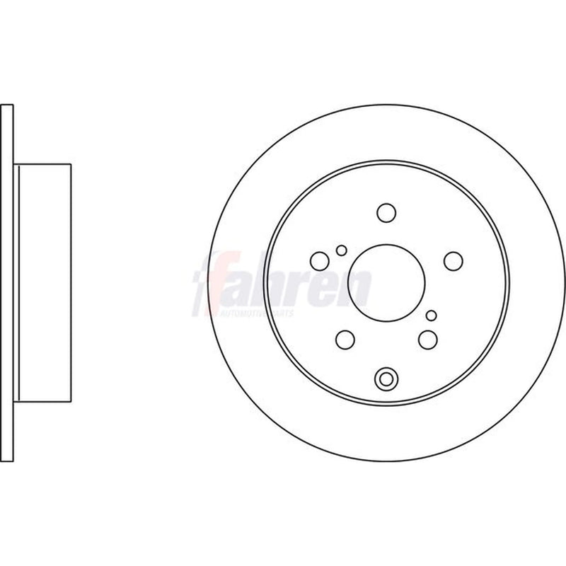 Fahren 2 x Solid Rear Brake Discs FBD6509