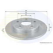 Comline 2 x Solid Rear Brake Discs ADC01145-x2