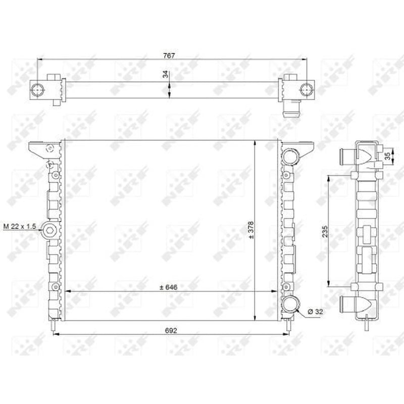 NRF Engine Radiator 519523