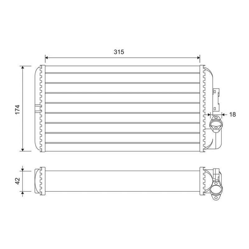 Valeo Heater Matrix Core Heat Exchanger 811644