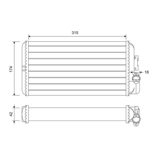 Valeo Heater Matrix Core Heat Exchanger 811644