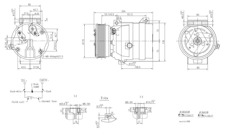 Hella Air Conditioning Compressor 8FK 366 200-401
