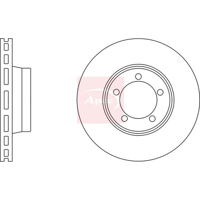 Apec 2 x Vented Front Brake Discs DSK2061-x2