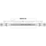 Borg & Beck Brake Hydraulic Hose Line inner BBH9139