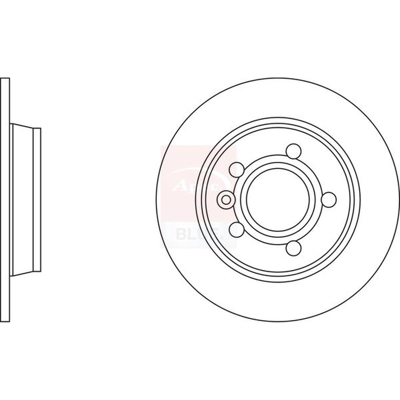 Apec 2 x Solid Rear Brake Discs SDK6097-x2