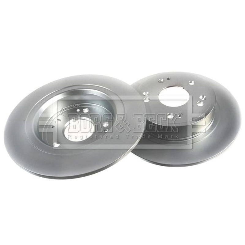 Borg & Beck 2 x Solid Rear Brake Discs BBD4743-x2