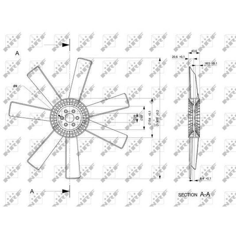 NRF Radiator Cooling Fan Blade 49809