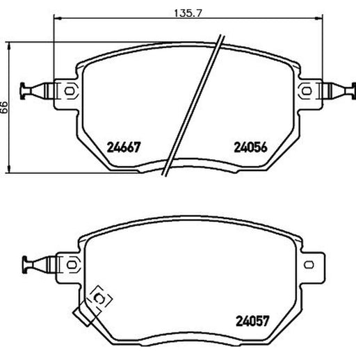 Mintex Front Brake Pad Set MDB2387