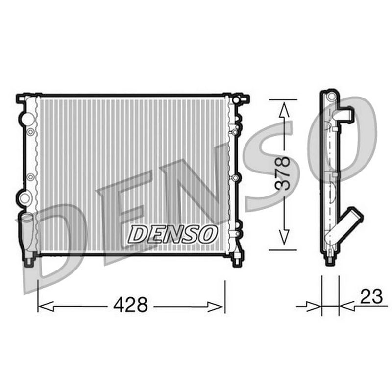 Denso Engine Radiator fits Renault 19 1988-1995 1.2 1.4