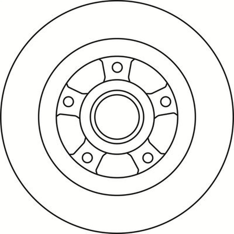 Abtex 2 x Solid Rear Brake Discs BD1726HS-x2