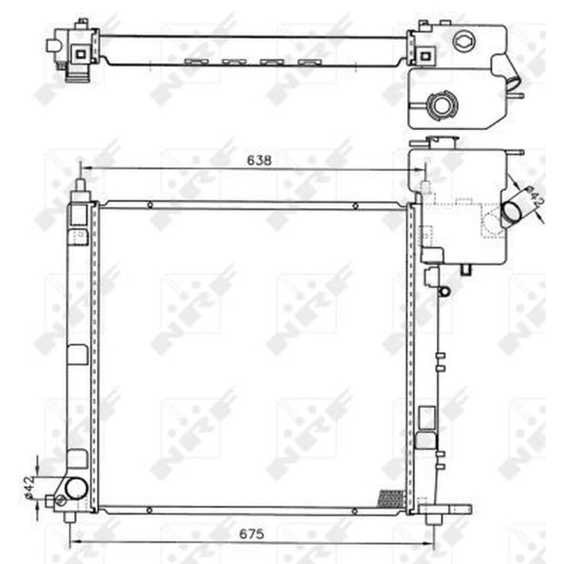 NRF Engine Radiator 50598