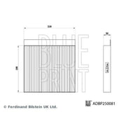 Blue Print Cabin Air Filter (Pollen Filter) ADBP250081