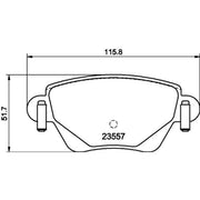 Mintex Rear Brake Pad Set MDB2081