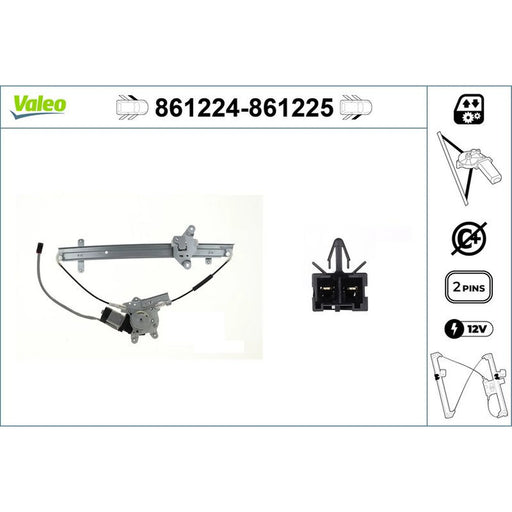 Valeo Electric Window Regulator Lifter Left Front 861224