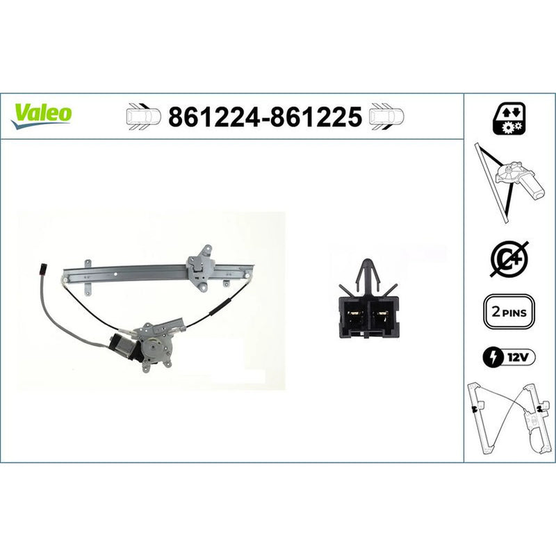 Valeo Electric Window Regulator Lifter Right Front 861225