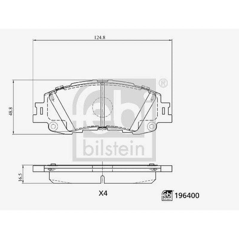 Febi Front Brake Pad Set 196400
