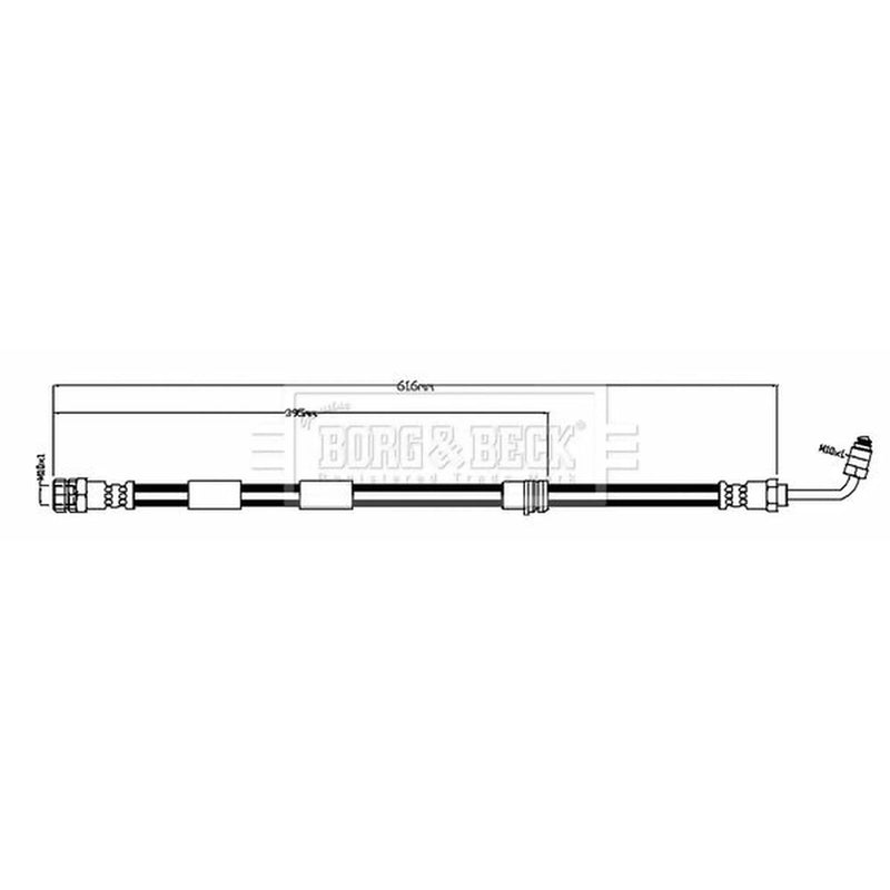 Borg & Beck Brake Hydraulic Hose Line Front Right BBH8771