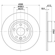 DON 2 x Solid Rear Brake Discs PCD23562-x2