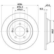 DON 2 x Solid Rear Brake Discs PCD20912-x2