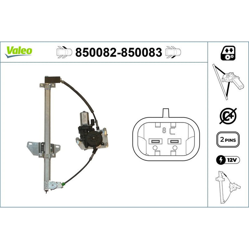 Valeo Electric Window Regulator Lifter Left Front 850082
