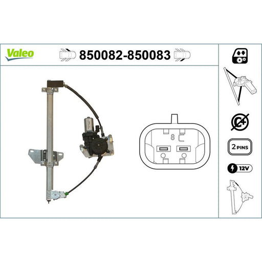 Valeo Electric Window Regulator Lifter Left Front 850082