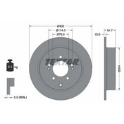 Textar 2 x Solid Rear Brake Discs 92294903-x2