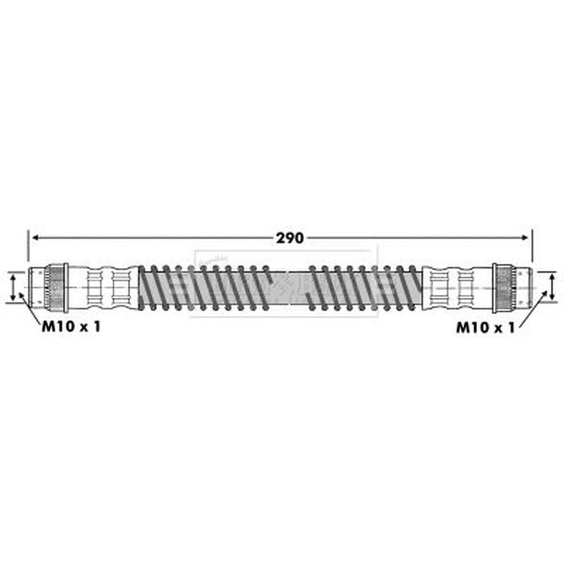 Borg & Beck Brake Hydraulic Hose Line Rear Right BBH6689
