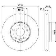 DON 2 x Vented Front Brake Discs PCD15302-x2