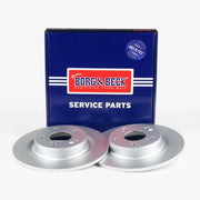 Borg & Beck 2 x Solid Rear Brake Discs BBD5592-x2