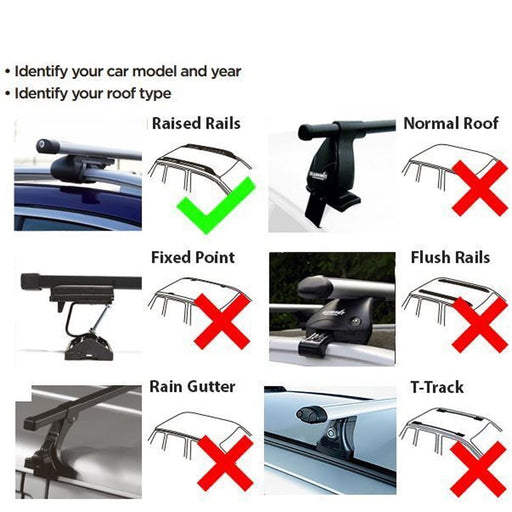 Summit Premium Aluminium Roof Bars fits Renault Kangoo 1998-2020 Mpv 5-dr with Railing - Summit - Van Life Living