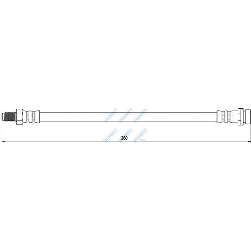 Apec Brake Hydraulic Hose Line outer BHO4224