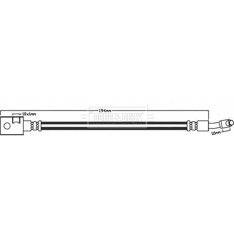 Borg & Beck Brake Hydraulic Hose Line outer BBH8346