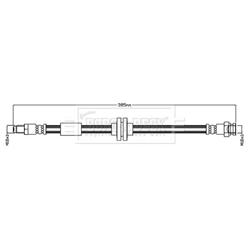 Borg & Beck Brake Hydraulic Hose Line Rear Right BBH8745