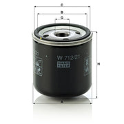 MANN-FILTER Engine Oil Filter W 712/21