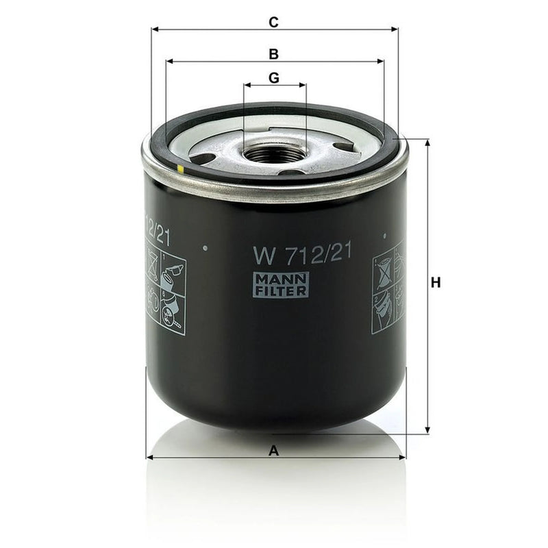 MANN-FILTER Engine Oil Filter W 712/21